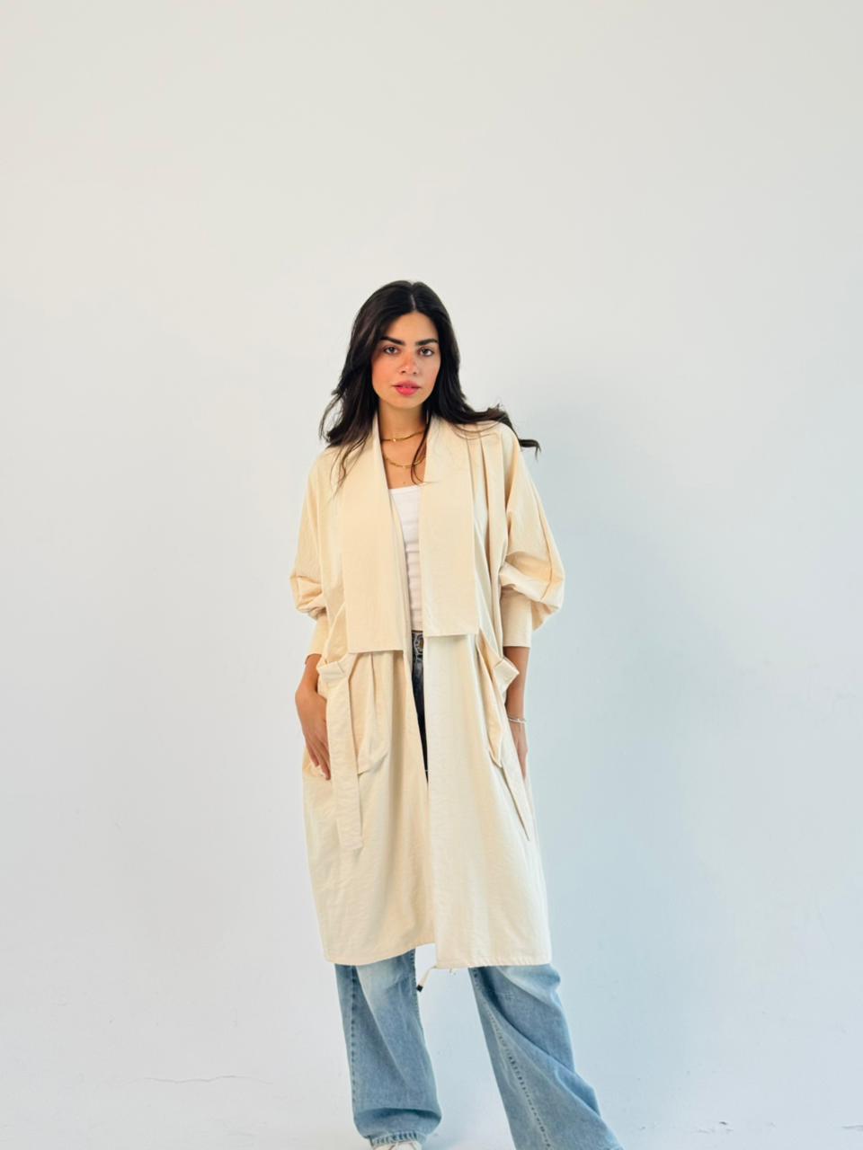 Summer Oversized Kimono-Beige
