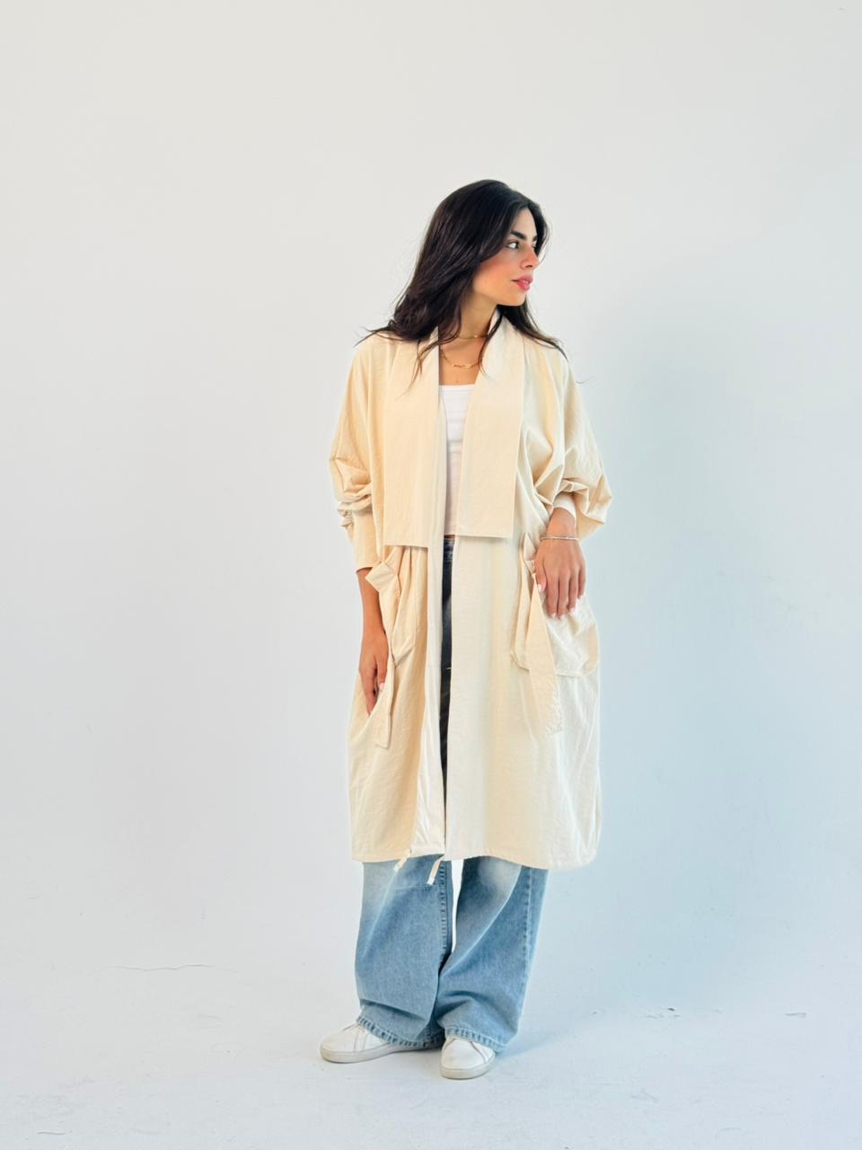 Summer Oversized Kimono-Beige