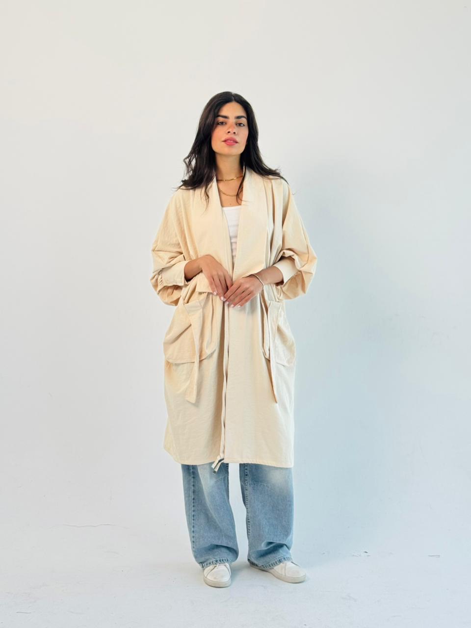 Summer Oversized Kimono-Beige