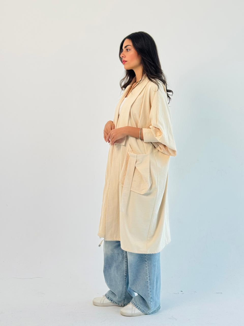 Summer Oversized Kimono-Beige