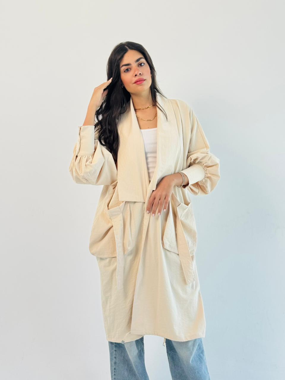 Summer Oversized Kimono-Beige