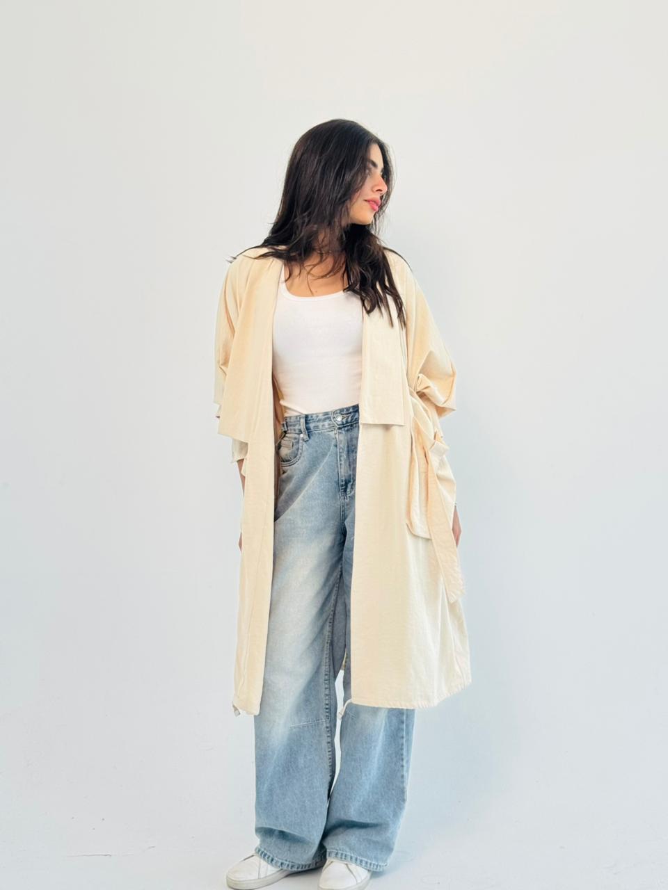 Summer Oversized Kimono-Beige