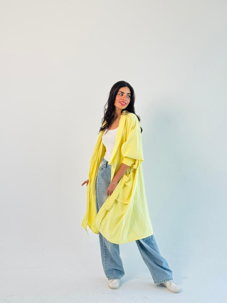 Summer Oversized Kimono-Yellow