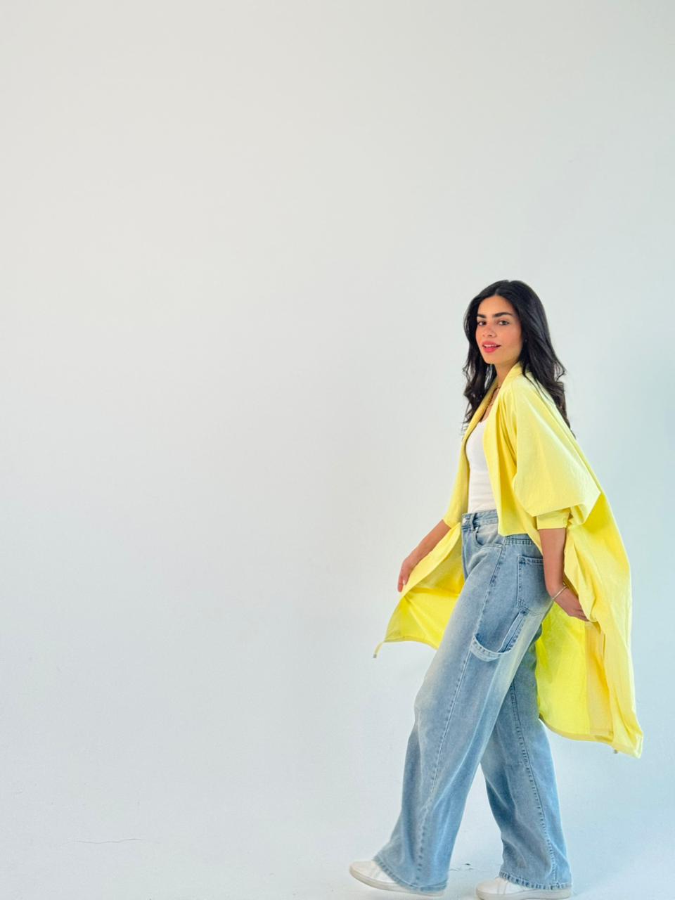 Summer Oversized Kimono-Yellow