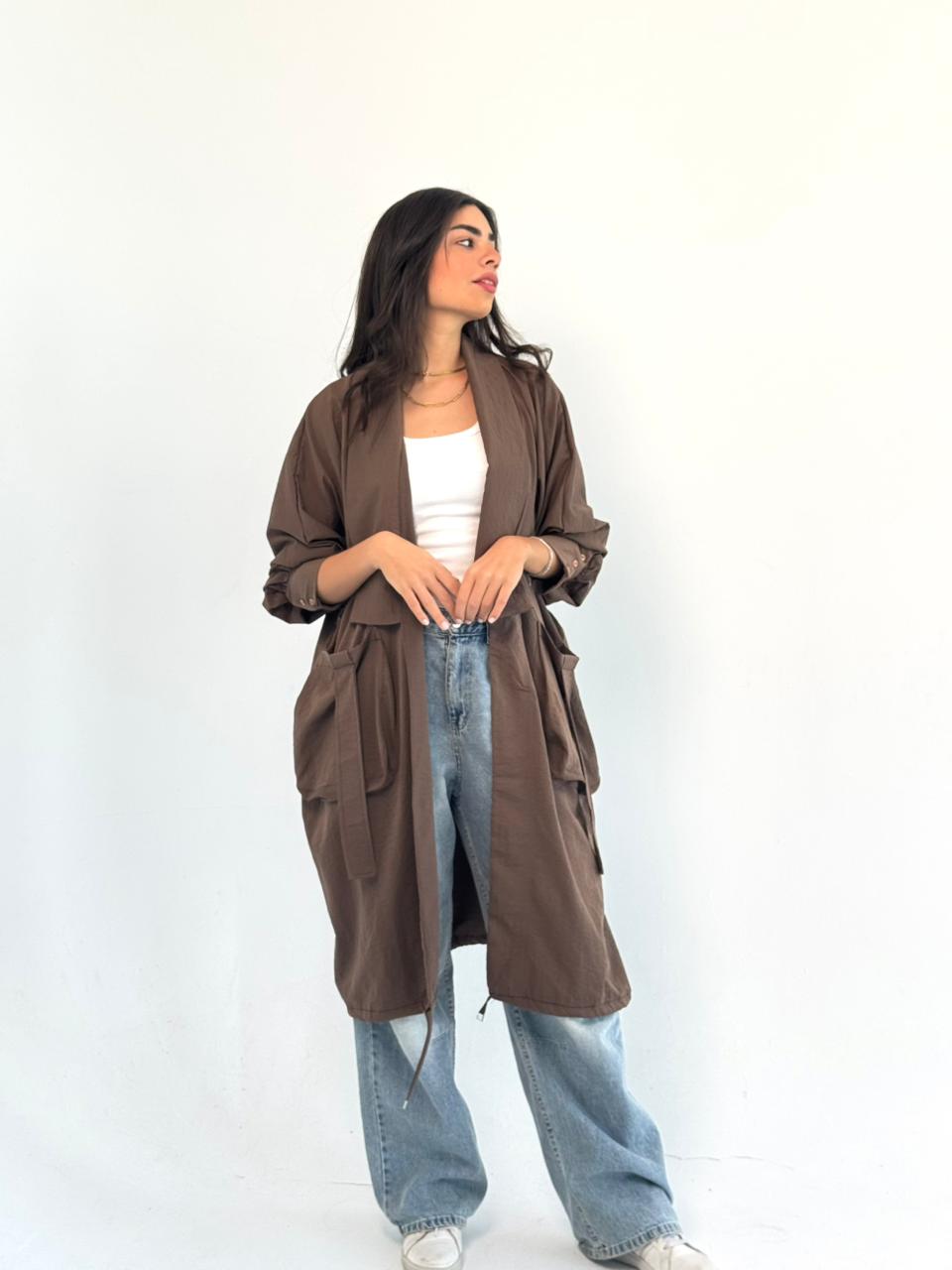 Summer Oversized Kimono-Brown