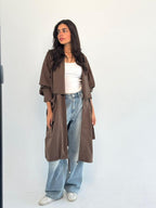Summer Oversized Kimono-Brown