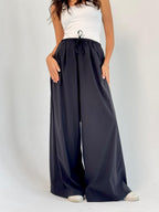 To-Go Wide Leg Pants- Black