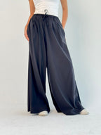 To-Go Wide Leg Pants- Black