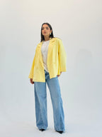 Oversized Summer Blazer-Butter Yellow