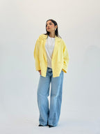 Oversized Summer Blazer-Butter Yellow