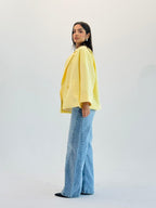 Oversized Summer Blazer-Butter Yellow