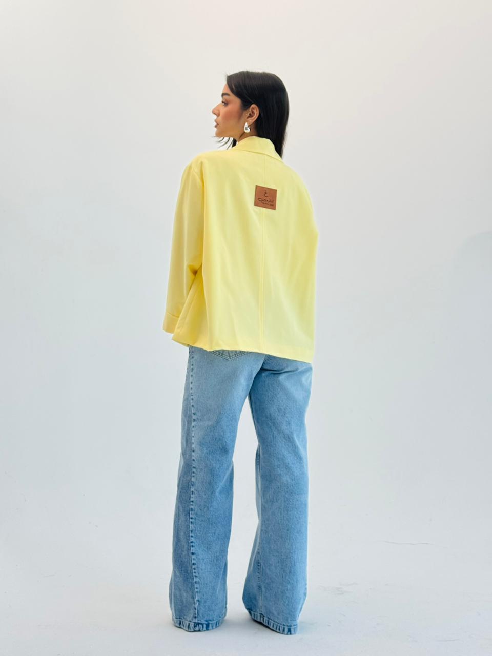 Oversized Summer Blazer-Butter Yellow