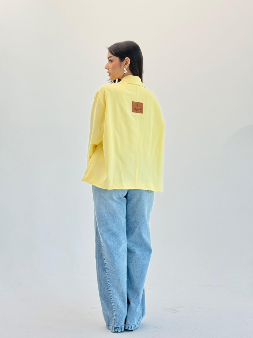 Oversized Summer Blazer-Butter Yellow
