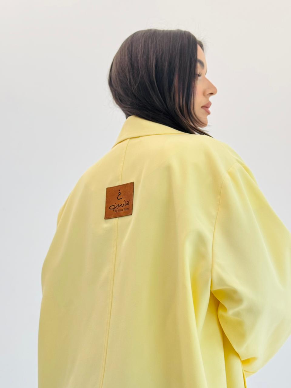 Oversized Summer Blazer-Butter Yellow