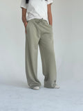 Summer Melton Pants- Olive