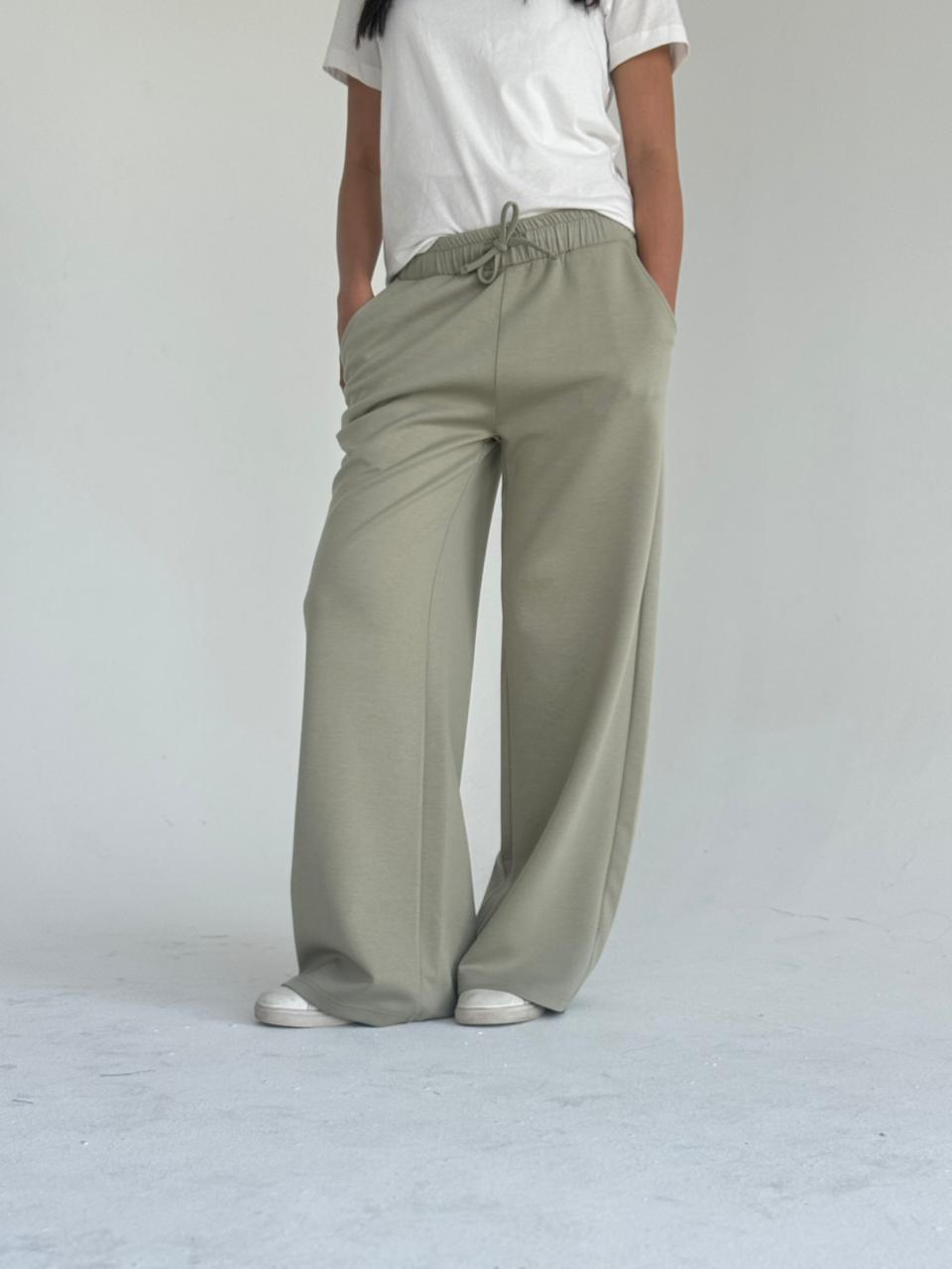 Summer Melton Pants- Olive