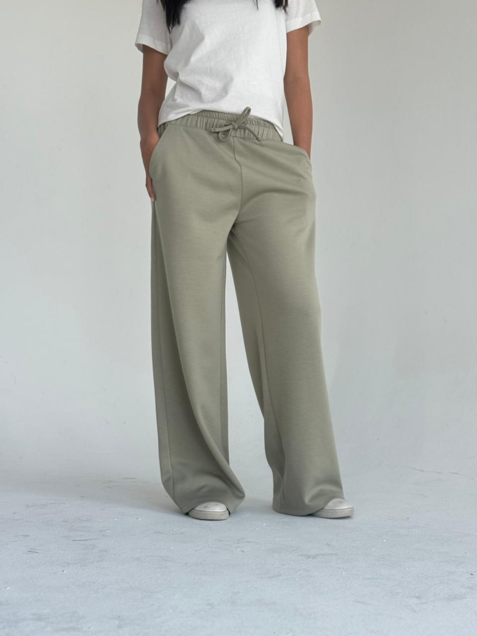 Summer Melton Pants- Olive