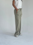Summer Melton Pants- Olive