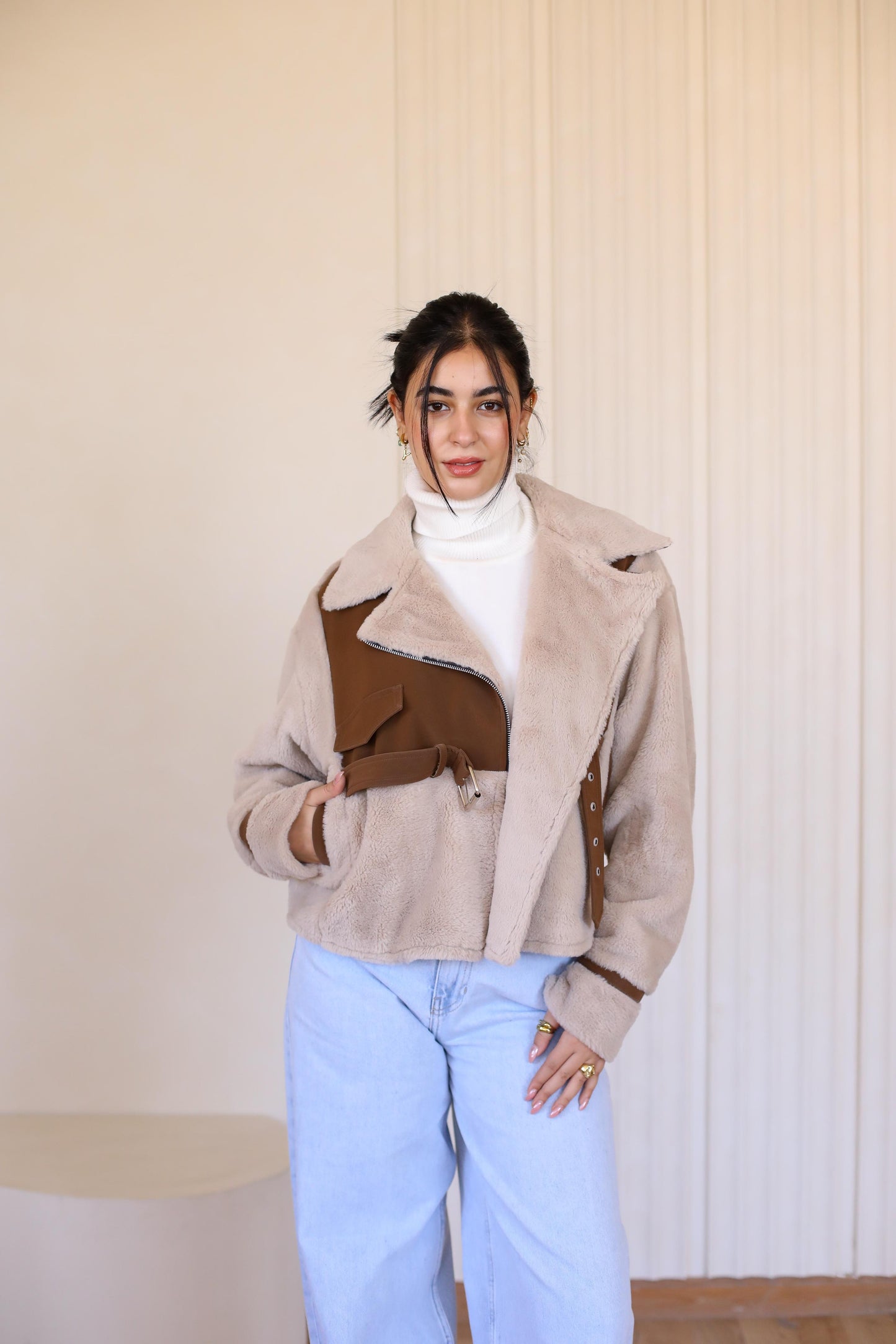 Fur padded jacket