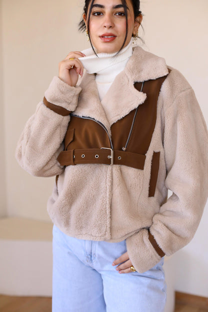 Fur padded jacket