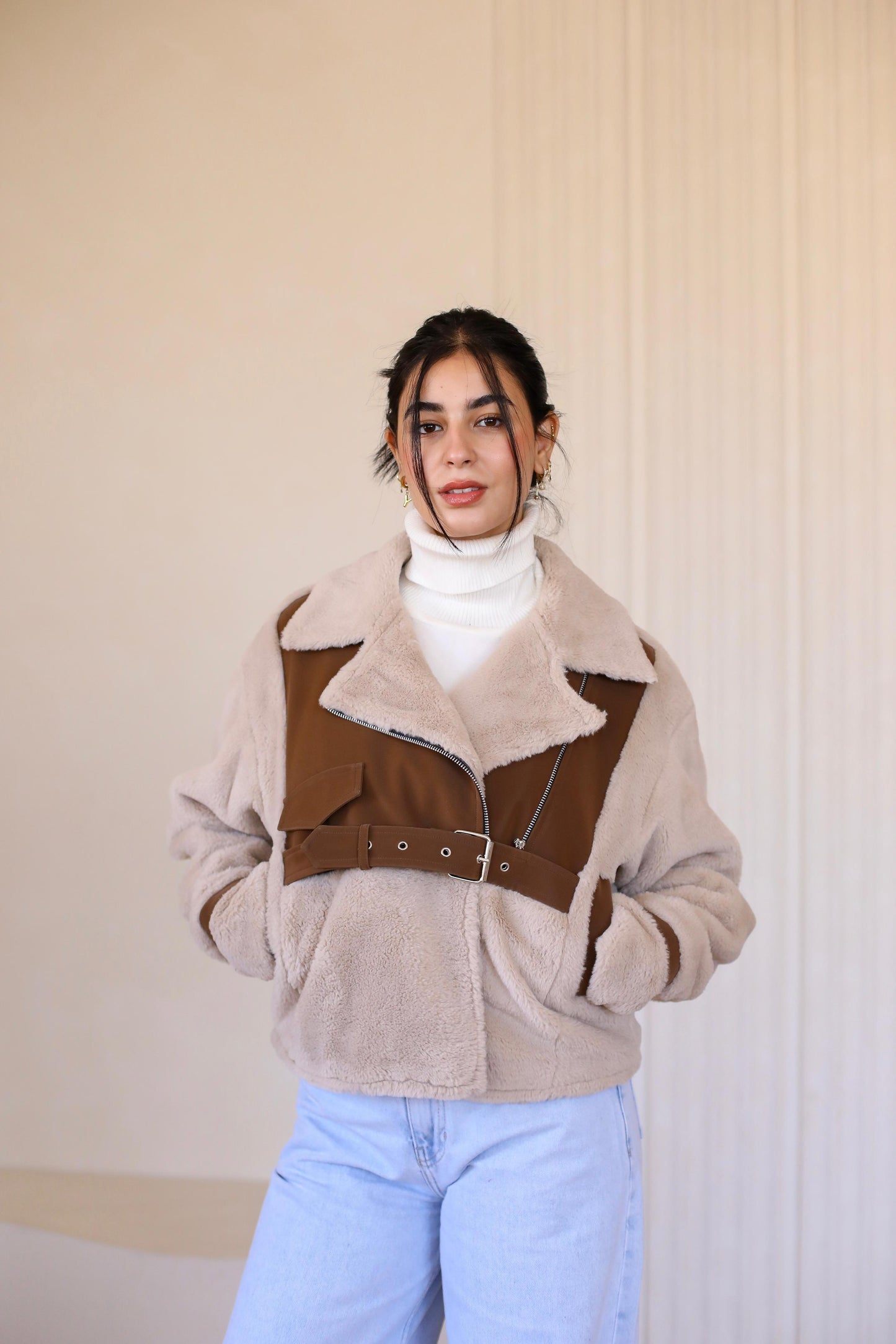 Fur padded jacket
