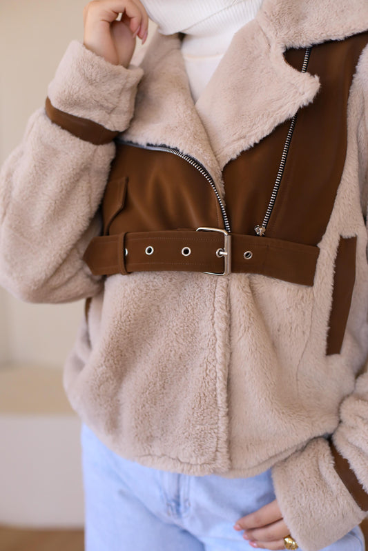 Fur padded jacket