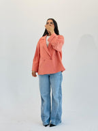Oversized Summer Blazer-Peachy