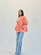 Oversized Summer Blazer-Peachy