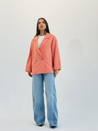 Oversized Summer Blazer-Peachy