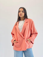 Oversized Summer Blazer-Peachy