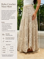 Boho Crochet Maxi Skirt