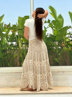 Boho Crochet Maxi Skirt