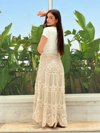 Boho Crochet Maxi Skirt