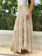 Boho Crochet Maxi Skirt