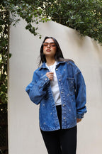 The Bow Denim Jacket -Dark blue