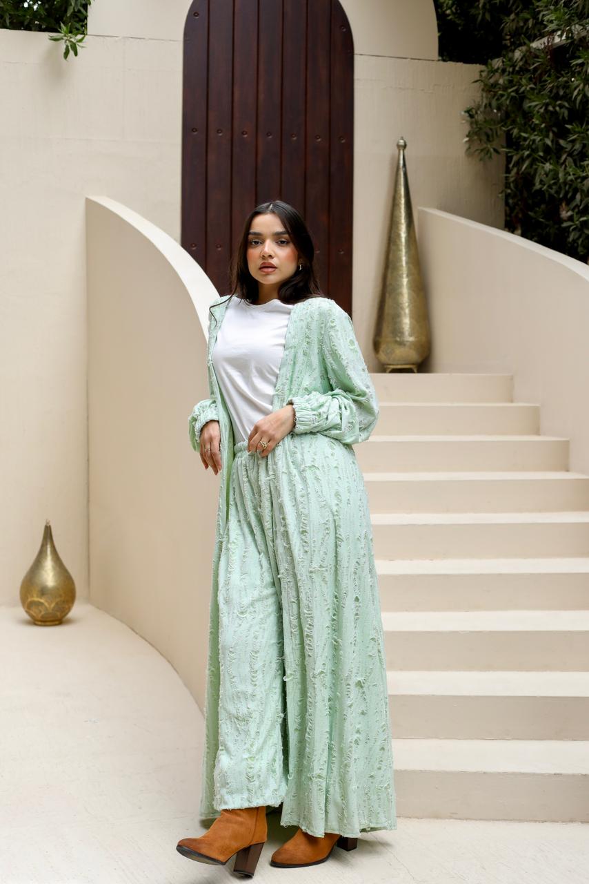 Snipped Summer Cotton Set-Mint