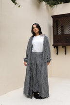 Snipped Summer Cotton Set-Dark Grey