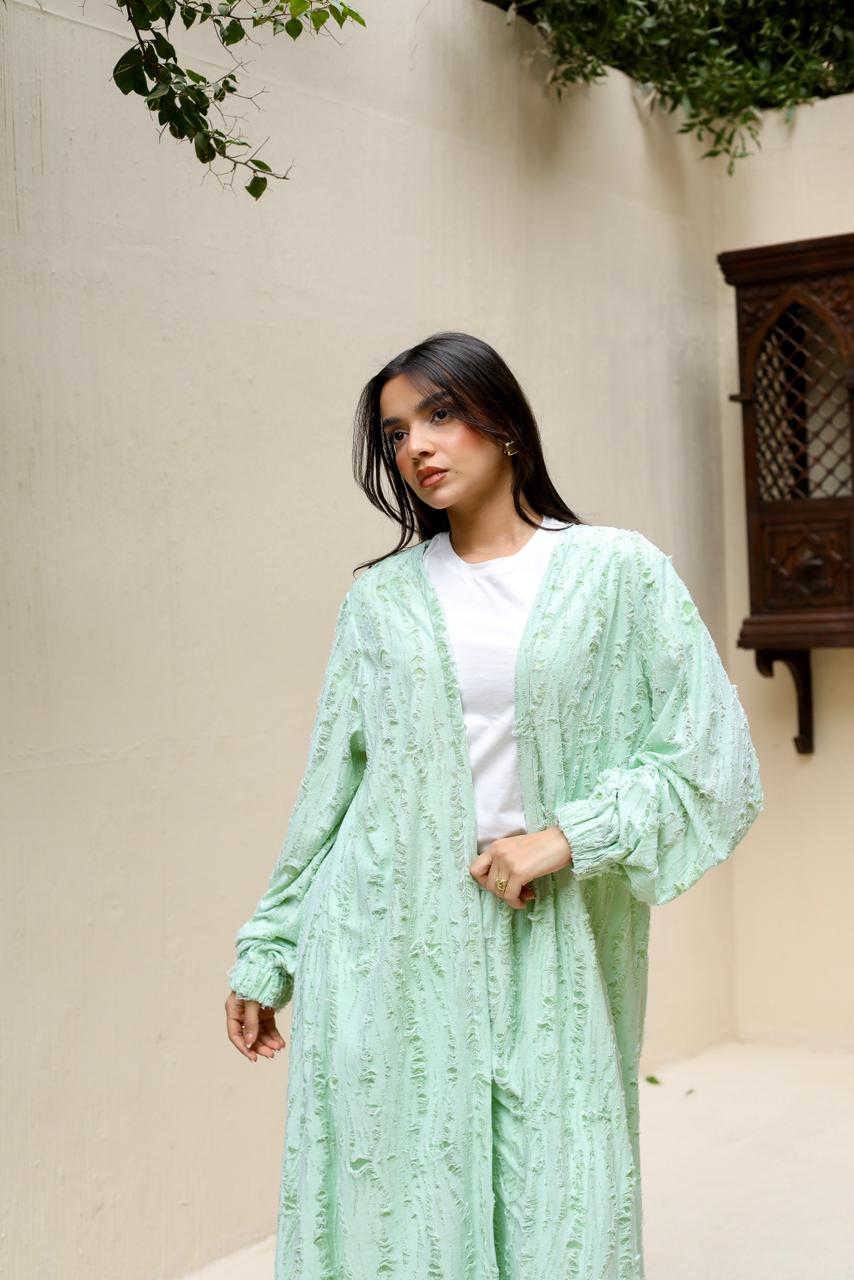 Snipped Summer Cotton Set-Mint