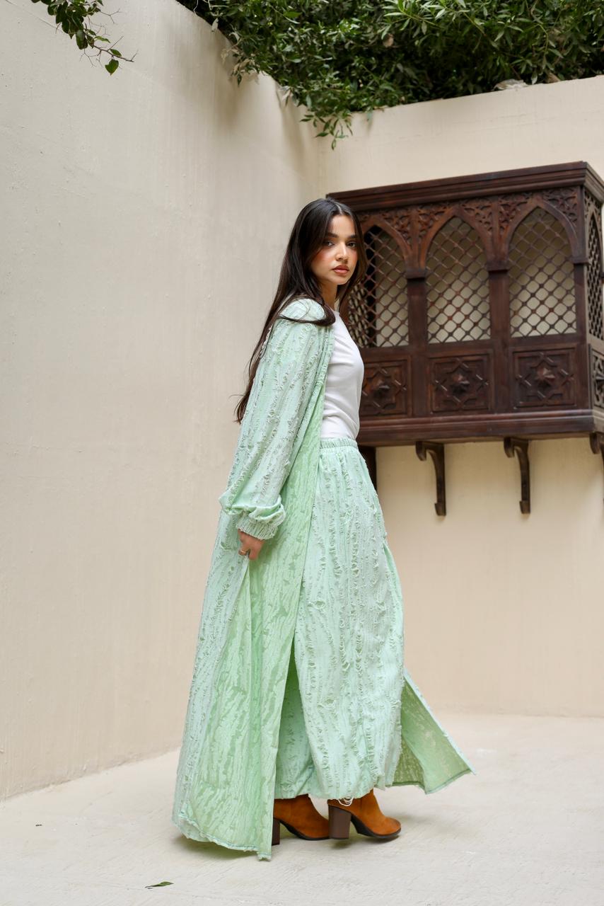 Snipped Summer Cotton Set-Mint