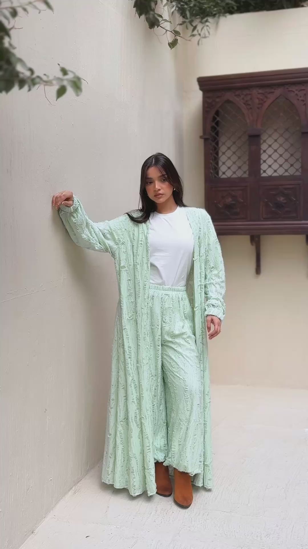 Snipped Summer Cotton Set-Mint