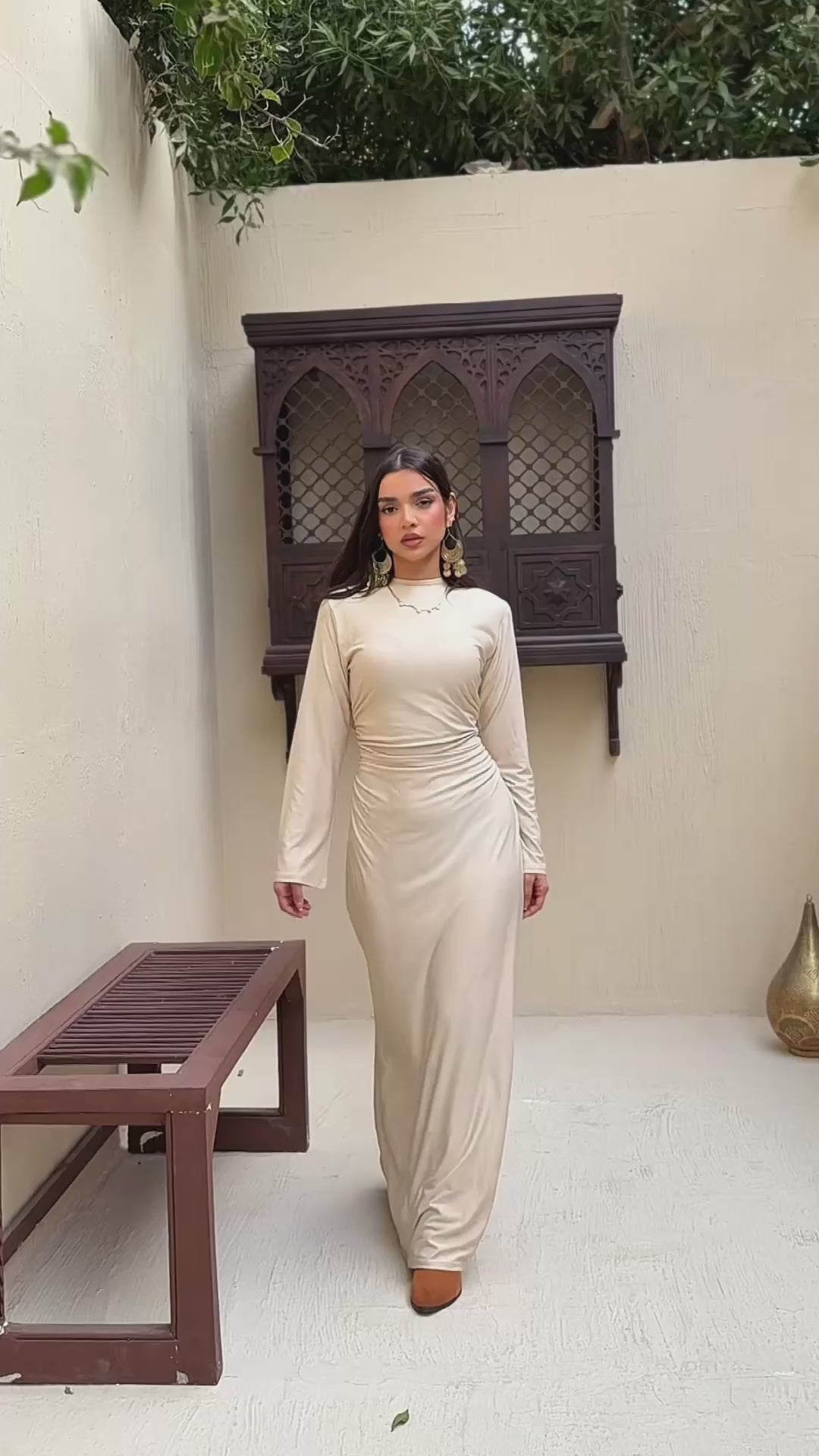 Layali Definition Dress-Beige